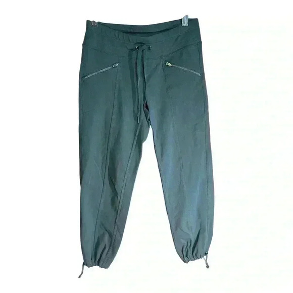 Athleta Joggers Sweatpants Womens XXS Black Joggers Nylon Lycra Zip Pockets - Picture 1 of 7